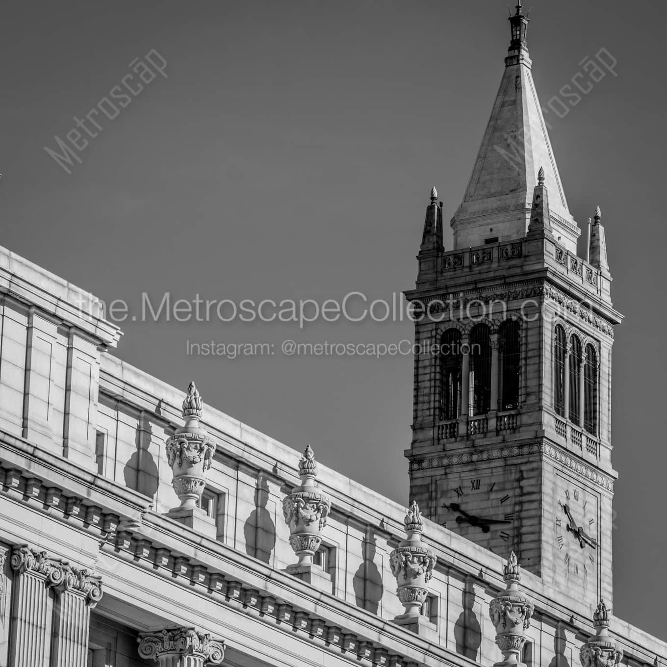 Sather Tower Uc Berkeley Campus black and white: Square crop